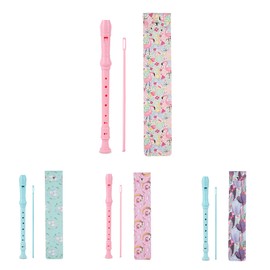 Czzmy Recorder for Children, Beginners, Soprano, German Fingering, 8-Hole Flute for Adults, Recorder with Case, Cleaning Pen and Instruction Manual (2-Flamingo)