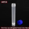 HUAZIZ Pack of 40 10 ml Freezing Tubes, Blue, 10