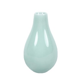 Ryusen Celadon, "Water Droplet", Flower Vase, Flower Base, Small, Celadon Dragon Quiln, Grilled, Hydrocultivation, Flower Insertion, For Residential Hotels, Inns, Restaurants, Offices, Luxurious