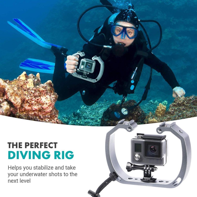 Movo GB-U70 Underwater Diving Rig with Cold Shoe Mounts &
