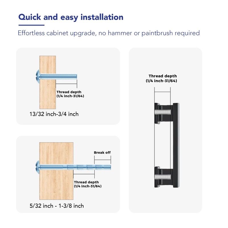 10 Pack Matte Black Cabinet Pulls 4 Inch Kitchen Handles