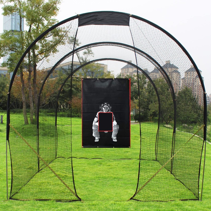 Sharellon Baseball Batting Cage Backstop with Bungee Cords,4x6FT Vinyl Baseball