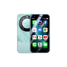 F8Pro Max 3G Mini Smartphone 3.0 Inch WiFi GPS RAM 1GB ROM 16GB Quad Core Android 8.1 Card Cell Phones Compatible with Google Play Potable Cute Palm Phone (Cyan)