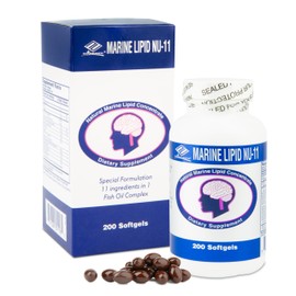 NCB NCB TECHNOLOGY NU Health Marine Lipid NU-11 – 200 Softgels | Supports Heart, Brain, Skin & Immune Health