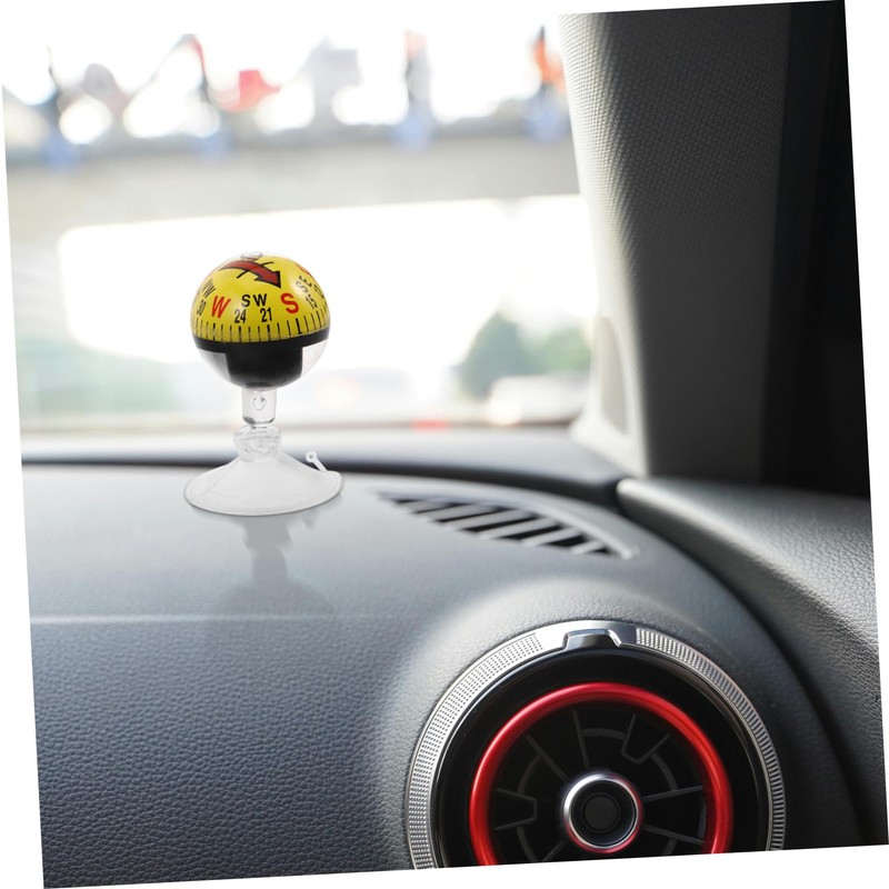 FUNOMOCYA Car Guide Ball Compass Truck Balls Abs Yellow