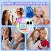 Karaoke Machine for Kids Adults,Portable Bluetooth Speaker with Wireless Microphones,