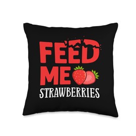 Strawberry Fruit Garden Plants Seeds Strawberries Throw Pillow