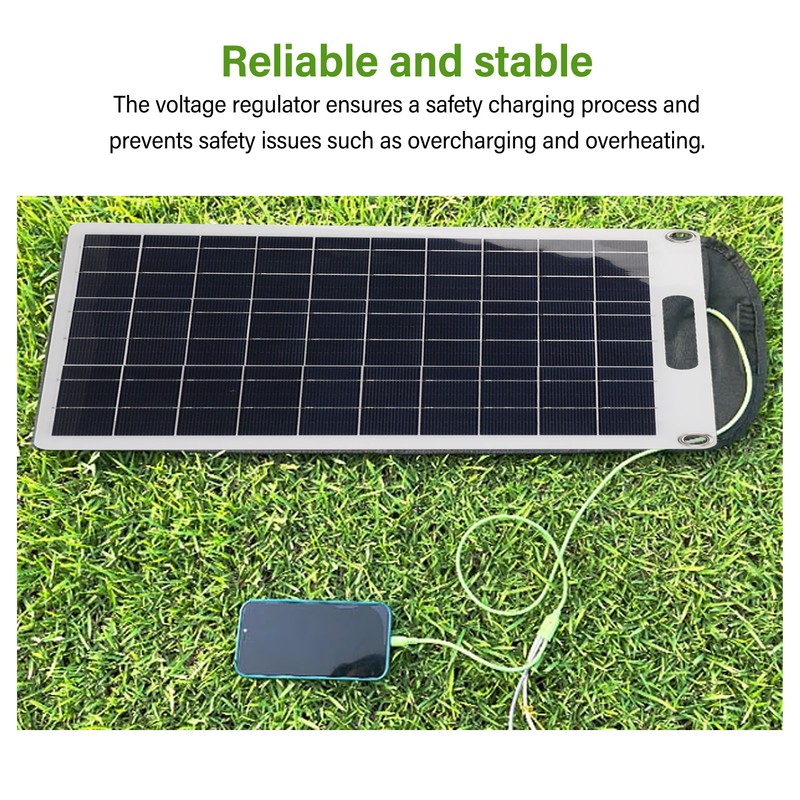 30W Solar Panel 5V Dual USB Monocrystalline Silicon Solar Cell