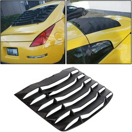 HECASA Rear Windshield Louvers Sun Shade Cover Window Compatible with 2003-2008 Nissan 350Z Matte Black