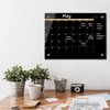 Glass Dry Erase Whiteboard,Monthly Calendar Whiteboard,18" x 24",Frameless Glass White