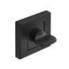 DecorAndDecor Square Escutcheon Thumb Turn Key Rose (Black WC Thumb