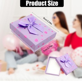 Bliceon 2 Pcs Jewelry Gift Boxs, 9x7x3cm Small Gift Box, Jewelry Gift Boxes with Lid for Presents，Small Box for Gifts, Necklaces, Earrings (White)