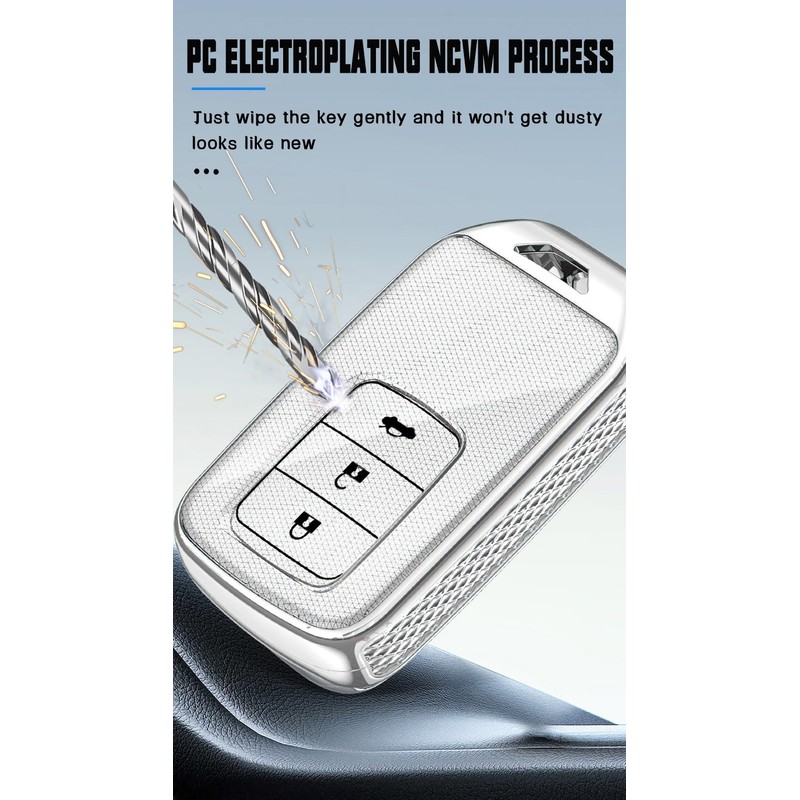ontto 3 buttons Car Key fob Cover compatible with Honda