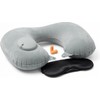 Inflatable Travel Pillow Eye Mask Earplugs 3-Piece Set, Medium Size