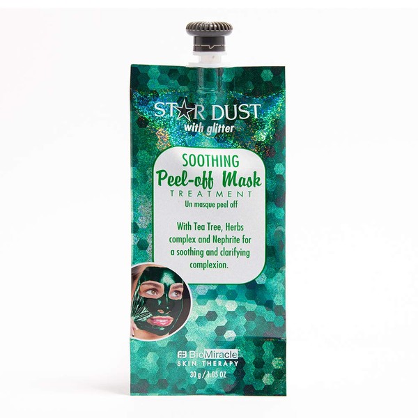 BioMiracle StarDust W/Glitter Soothing Peel-Off Mask (Tea Tree, Herbs & Nephrite)