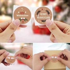 240 Pcs Christmas Stickers 3.8cm, Merry Christmas Stickers Clear Gold Designs Snowflake Stickers for Kids Card Making Envelopes Crafts Presents