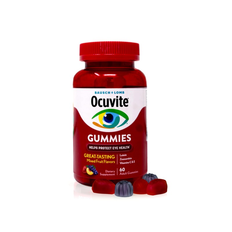 Ocuvite Eye Health Gummies, Mixed Fruit Flavors, 60 Count (Pack