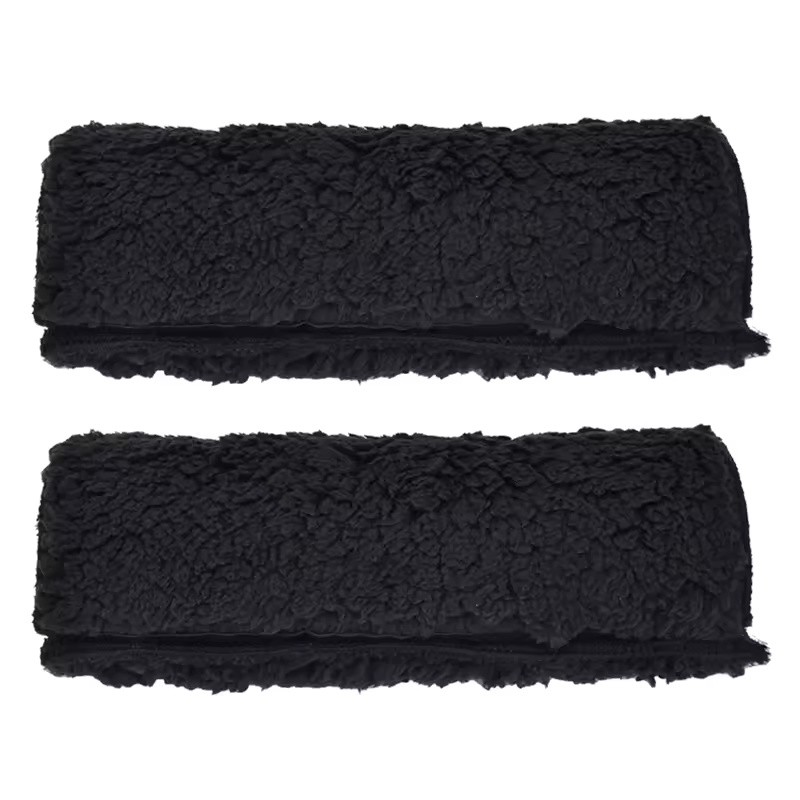 2-Piece Lambswool Armrest Cushion Covers for Office Chairs, Wheelchairs and