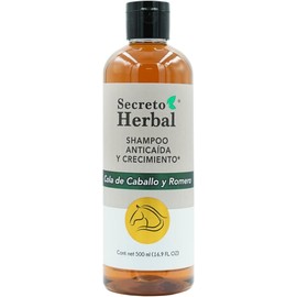 Shampoo de Caballo y Romero, anticaída y cremiento Secreto Herbal. 500 ml