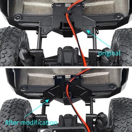 MORLORDY Aluminum Alloy SCX24 Rear Body Shell Mount for GX470 1/24 RC Crawler Car Upgrade Parts