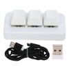 White Mini 3 Key Keypad ABS Bluetooth Receiver USB Comfortable