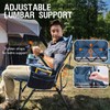 PORTAL Camping Chair with Lumbar Support for Adults Folding Portable