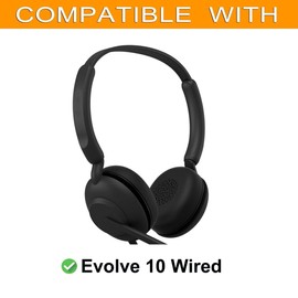 Evolve Replacement Ear Pads Compatible with Jabra Evolve 10 Wired Microphone Headset with Noise Cancellation Pack of 10