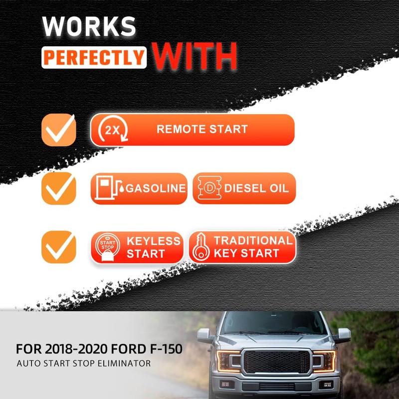 NJSBYL Auto Start Stop Eliminator for 2018 2019 2020 F'ord