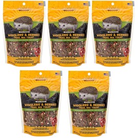 Sunseed Company 5 Pack of Wigglers and Berries, 2.5 Ounces Each, Trail Mix Treat for Hedgehogs