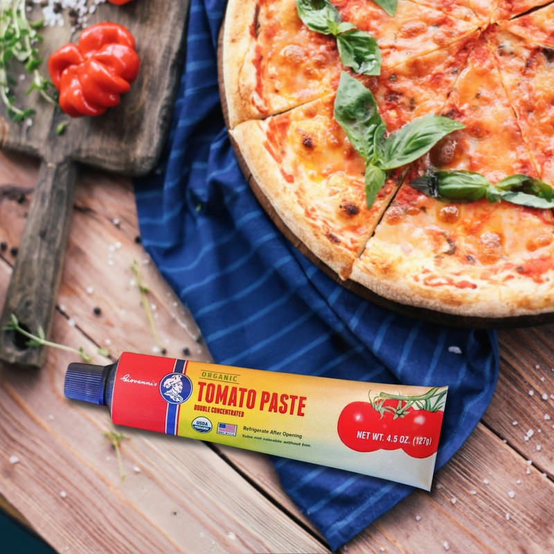 Giovanni’s Organic Double Concentrated Tomato Paste – 2 Pack (4.5