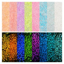 Beadthoven 5280pcs 2mm Luminous Glass Seed Beads - Assorted Glow in The Dark 11/0 Round Pastel Colorful Glowing Tiny Mini Solar Beads for DIY Bracelet Necklace Jewelry Making Crafts