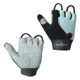 Globaleather Gel Pad Lite Wheelchair Gloves - Silver (Small) - Hardwearing, Padded Breathable Leather for Great Grip, Protection, Comfort & Durability