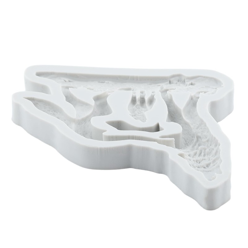 TAOXIBEI Howling Wolf Silicone Resin Mold Wolf Polymer Clay Molds