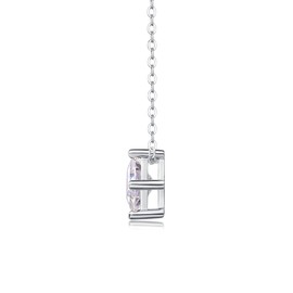 Moissanite Square Pendant Necklace | Lab Grown Diamond & Platinum Plated Pendant | Sterling Silver Necklace for Women | Moissanite Necklaces for Women | Diamond Necklaces | Non Tarnish Pendants