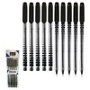Ballpoint Pens, PBLOM Stick Biro Pens, 0.7mm Fine Tip, BLACK,