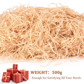yingd Shredded Tissue Paper, 500g Shredded Paper for Wrapping Gifts, Champagne Shredded Tissue Paper for Gift Boxes, Hampers, Packaging, Basket Grass Raffia Gift Filling, Party Supplies Decoration