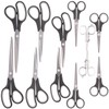 General Office 12 Piece Titanium Coated Stainless Steel Scissors Set