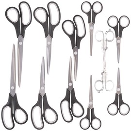 General Office 12 Piece Titanium Coated Stainless Steel Scissors Set
