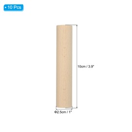 PATIKIL 1 x 4 Inch Dowel Rods Wood Sticks, 10 Pcs Unfinished Wooden Dowel Rods Round Dowels Hardwood Sticks for DIY Crafts and Home Decor