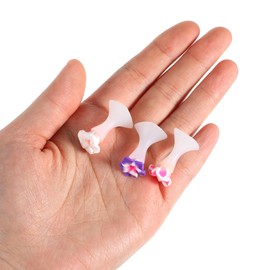 24 Pieces Silicone Toe Separators for Pedicure Flower Toe Separator Toes Colorful Toes Stretcher Nail Polish Application Pedicures Nail Art Tools Dividers for Women Men (Pink, Purple, White)