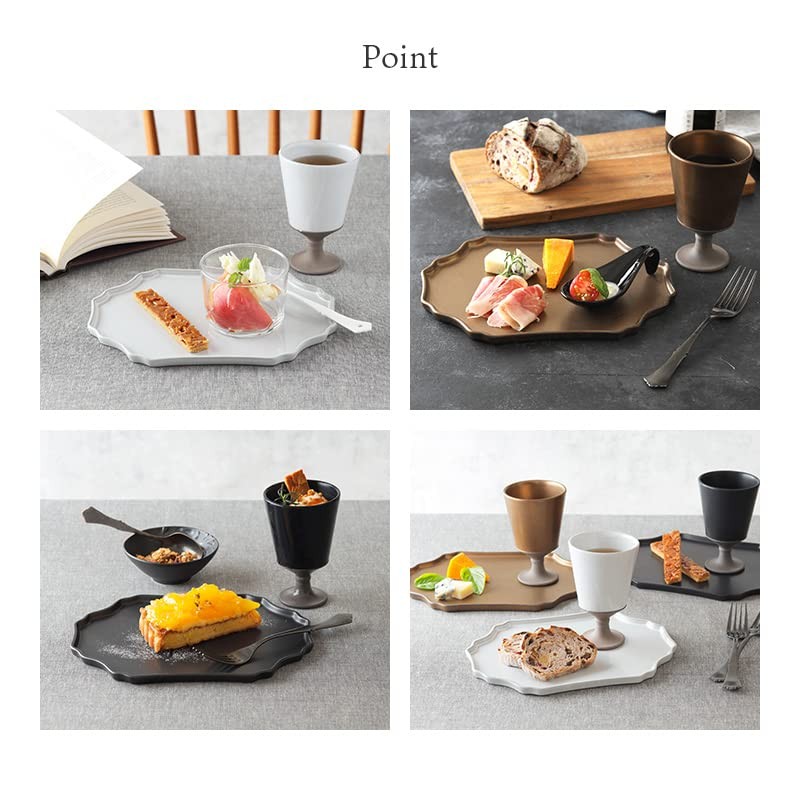 EAST Table Plate, 9.1 inches (23 cm), Depressiette, Black