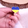 Ukrainian Flag Enamel Pin Blue Yellow Heart-shaped Ukraine Badge Brooch