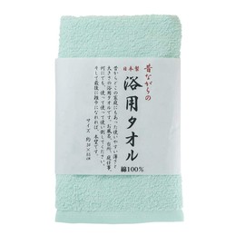 Hayashi FI204204 Face Towel, Traditional Bath Towel, Made in Japan, 13.4 x 33.5 inches (34 x 85 cm), Green