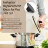 suiwotin 4pcs Dutch Oven Knob, Black Lid Knob Replacement for