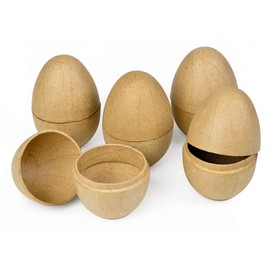 5Stk. Pappmaché Eier teilbar 8,4cm hoch ø6cm Decopatch Serviettentechnik Ostern