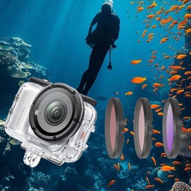 Ferbao Dive Lens Filter Set for Insta360 Go Ultra,Red, Pink, and Purple Filters for Insta360 Go Ultra Waterproof Housing（3-Piece Set）