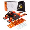 Strapinno E-Track Retractable Ratchet Straps with Wheel Chock Kit, 4500lbs