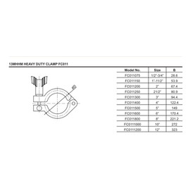 QiiMii Stainless Steel 304 Single Pin Heavy Duty Tri Clamp with Wing Nut for Ferrule TC 1.5'' with 1 pc Silicone Gasket (10 Pack)