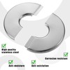 Patelai 12 Pieces Wall Split Flange Stainless Steel Round Escutcheon