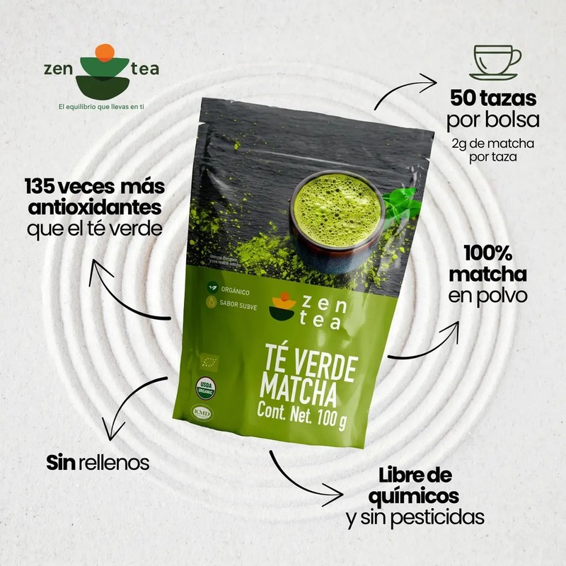 Té Matcha Grado Premium Japonés Orgánico Zen Tea 200g